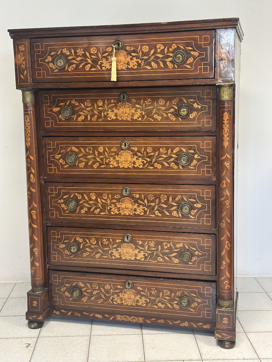 Settimanale impero intarsiato . Olanda prima metà del’ 800-photo-3