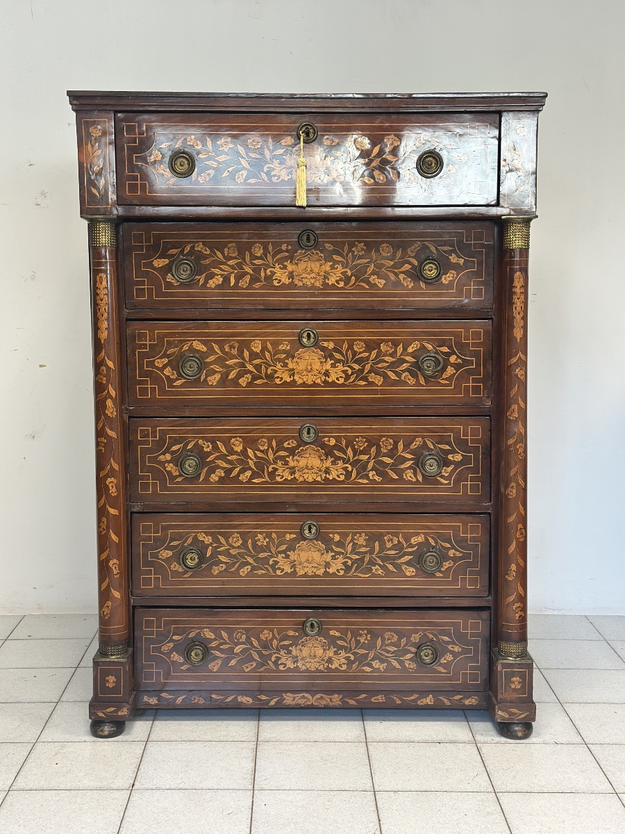 Settimanale impero intarsiato . Olanda prima metà del’ 800-photo-1