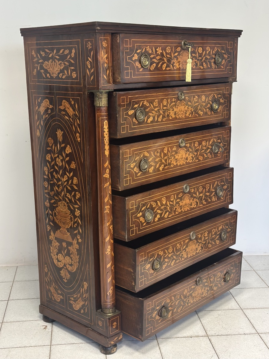 Settimanale impero intarsiato . Olanda prima metà del’ 800-photo-4