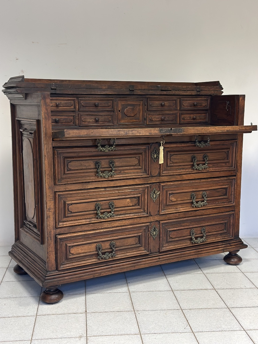 Canterano a scarabattolo noce . Lombardia 600-photo-4