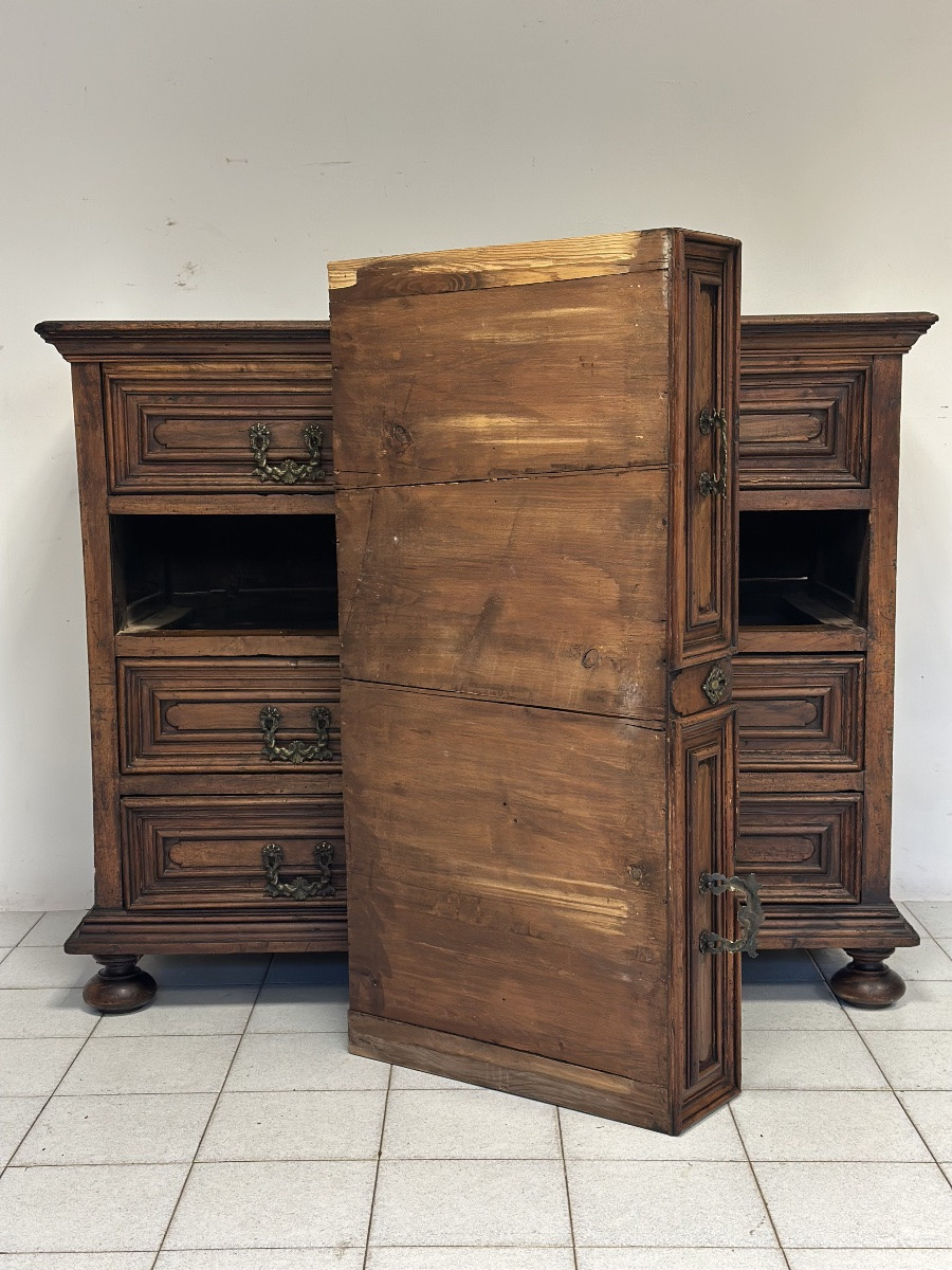 Canterano a scarabattolo noce . Lombardia 600-photo-3