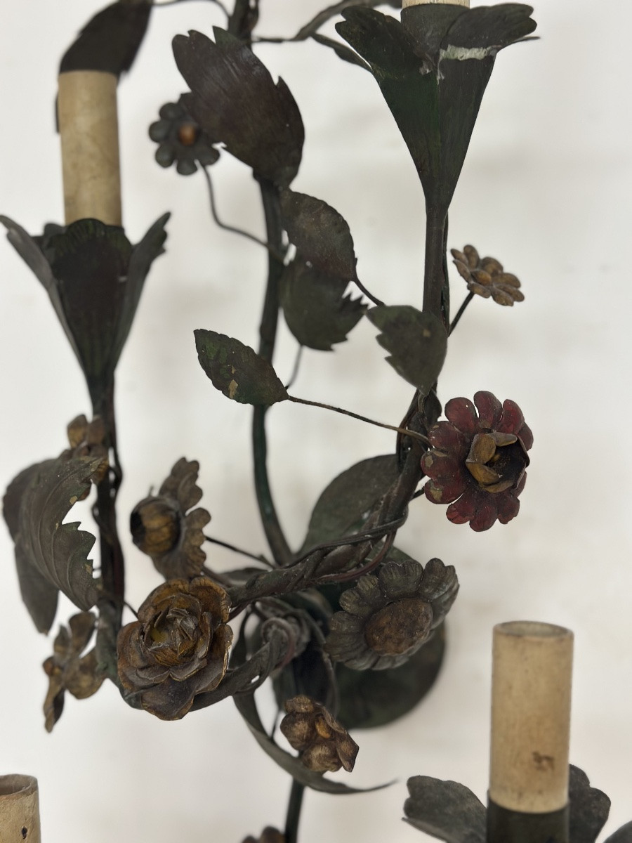 Applique Capodimonte cinque luci . Inizio XX secolo Prezzo di listino-photo-6