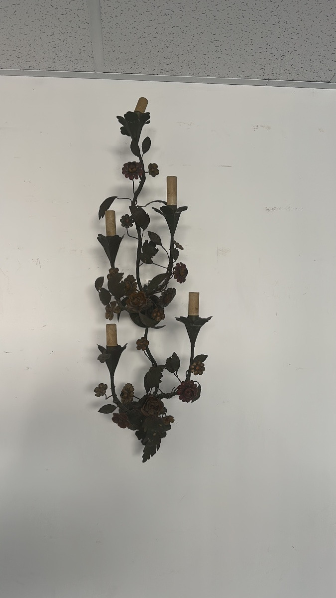 Applique Capodimonte cinque luci . Inizio XX secolo Prezzo di listino-photo-8