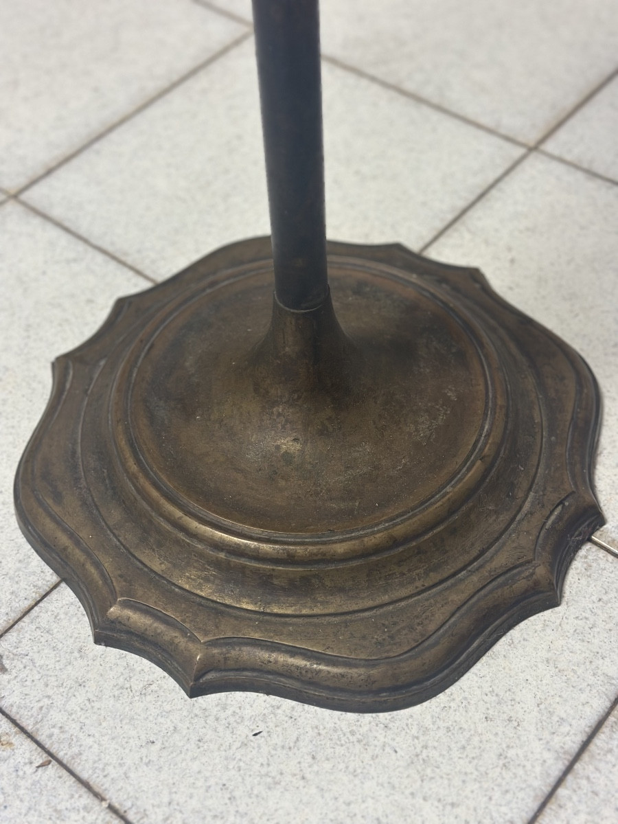 Lucerna fiorentina da terra in bronzo H 180 cm. Inizio XIX secolo-photo-2