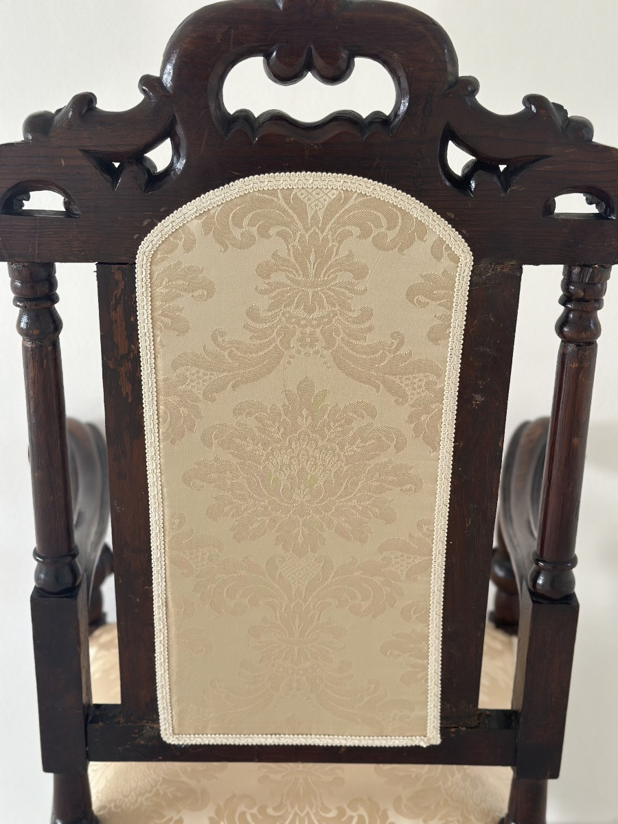 Poltrona in noce Luigi XV. Bologna prima metà del’700-photo-4