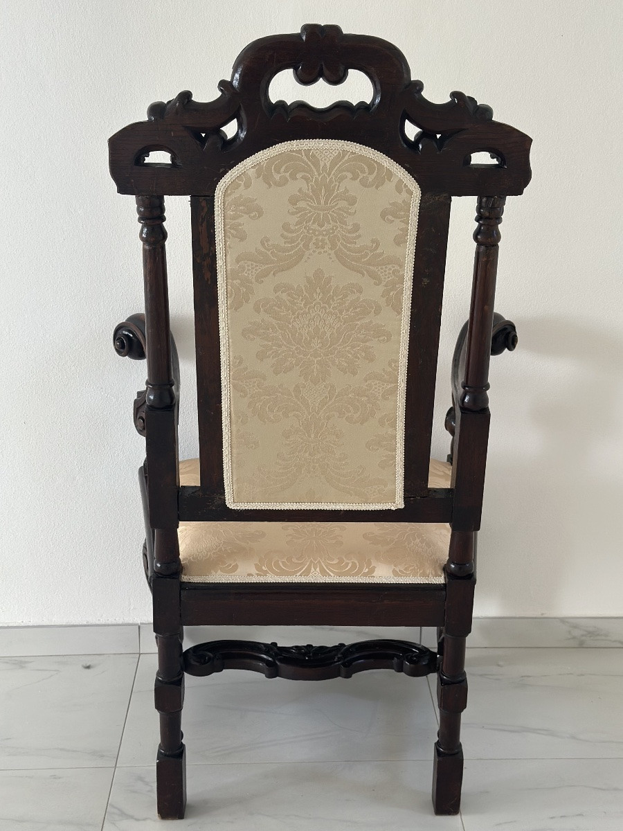 Poltrona in noce Luigi XV. Bologna prima metà del’700-photo-7