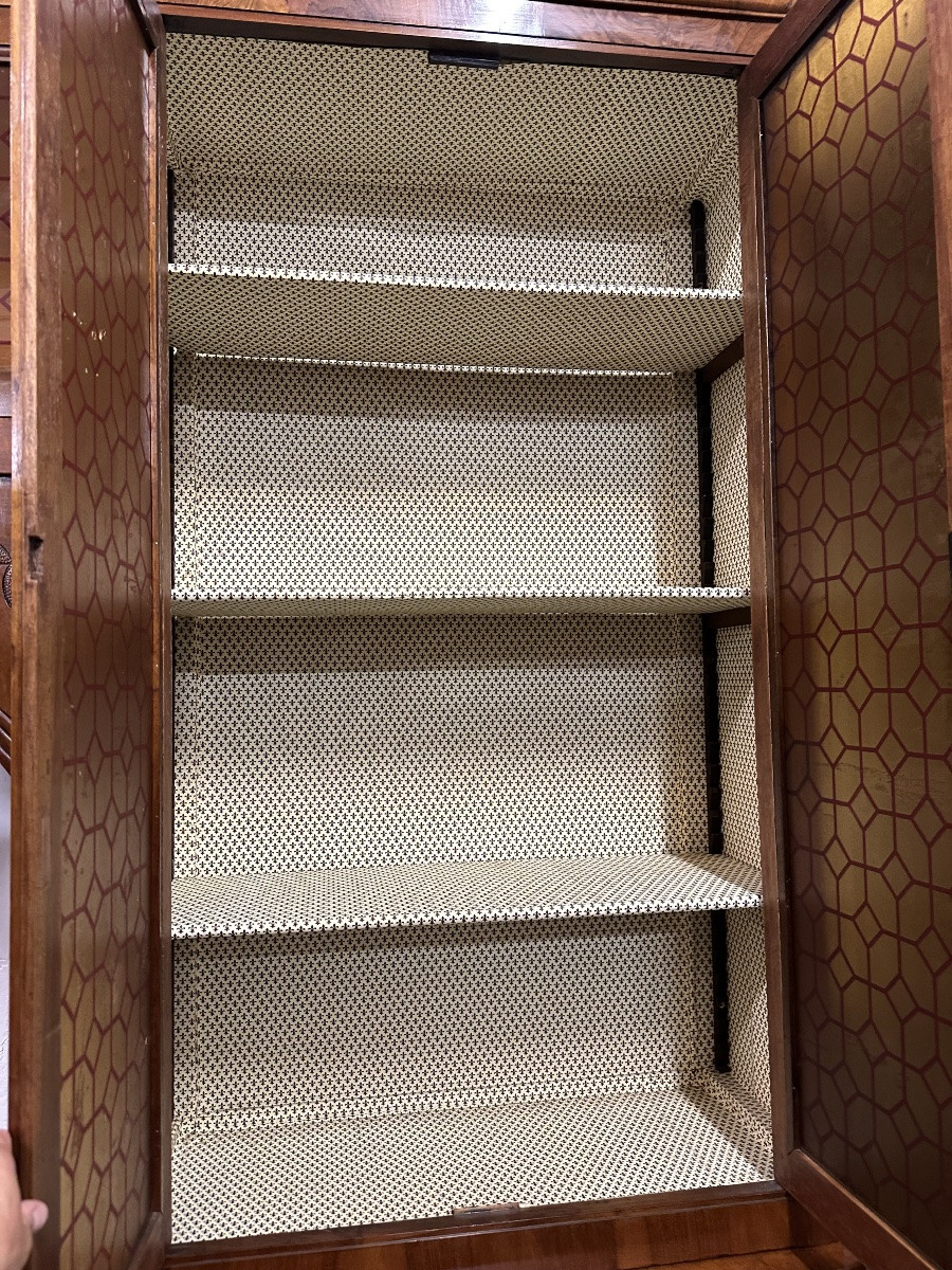 Libreria a ponte epoca Carlo X lombarda XIX secolo. Restaurata-photo-8