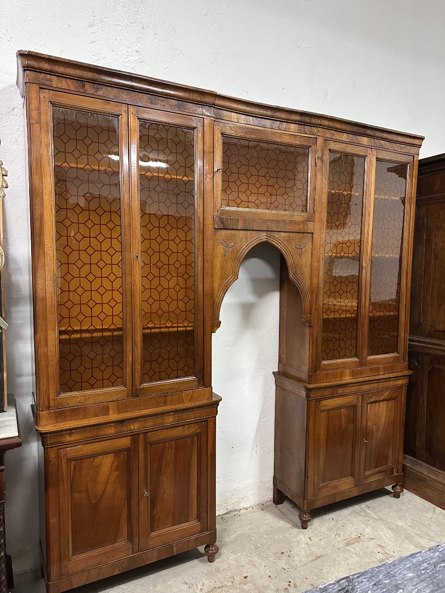 Libreria a ponte epoca Carlo X lombarda XIX secolo. Restaurata