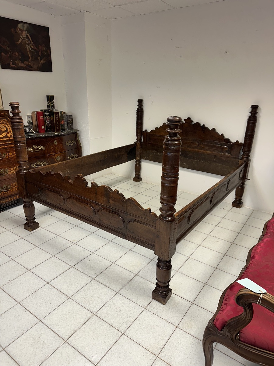 Letto matrimoniale Emiliano bolognese . XVII secolo-photo-1