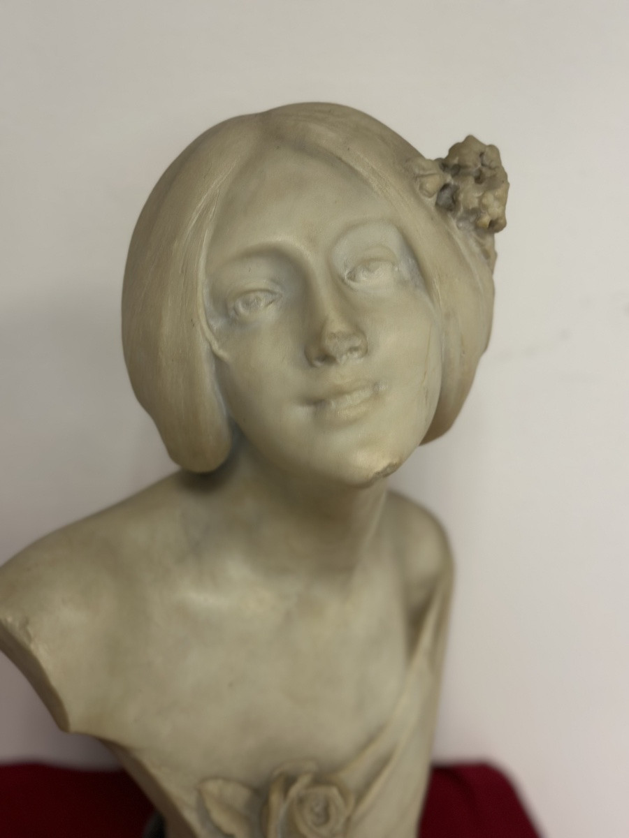 Busto in marmo di Carrara. La bella Fiorentina Emilio fiaschi 1858 . 1941-photo-3