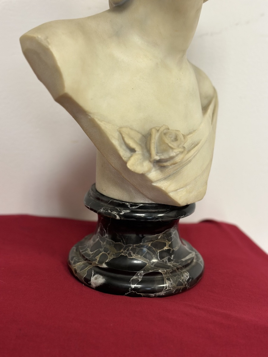 Busto in marmo di Carrara. La bella Fiorentina Emilio fiaschi 1858 . 1941-photo-1