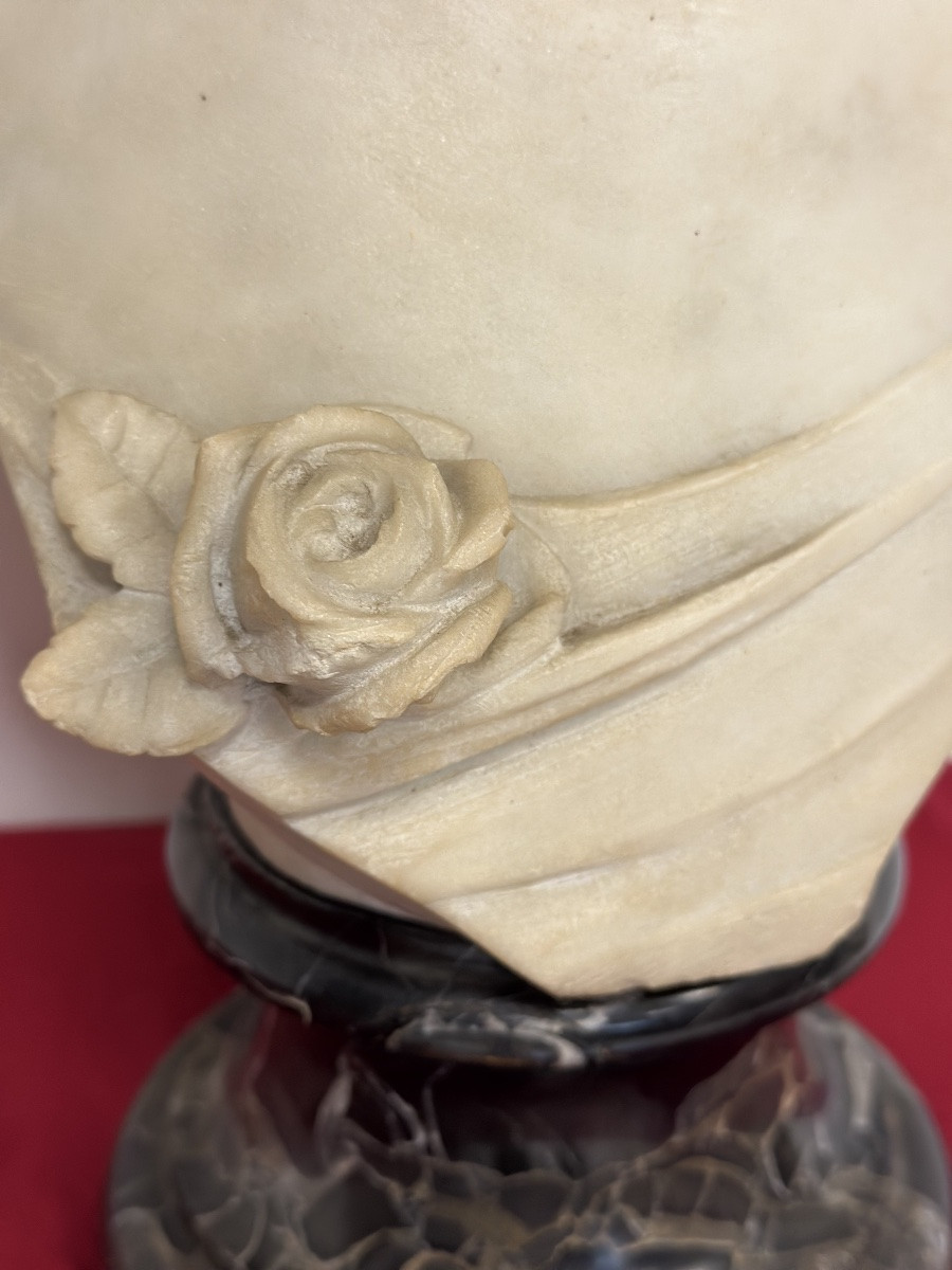 Busto in marmo di Carrara. La bella Fiorentina Emilio fiaschi 1858 . 1941-photo-2