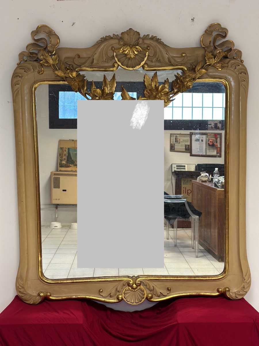 Specchiera laccata e dorata.Siena primi 800-photo-1