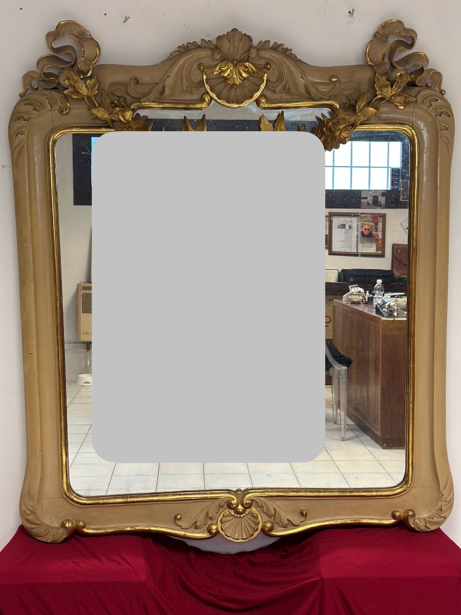 Specchiera laccata e dorata.Siena primi 800-photo-2