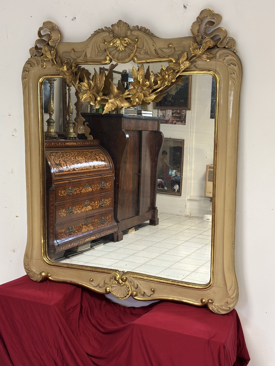 Specchiera laccata e dorata.Siena primi 800-photo-3