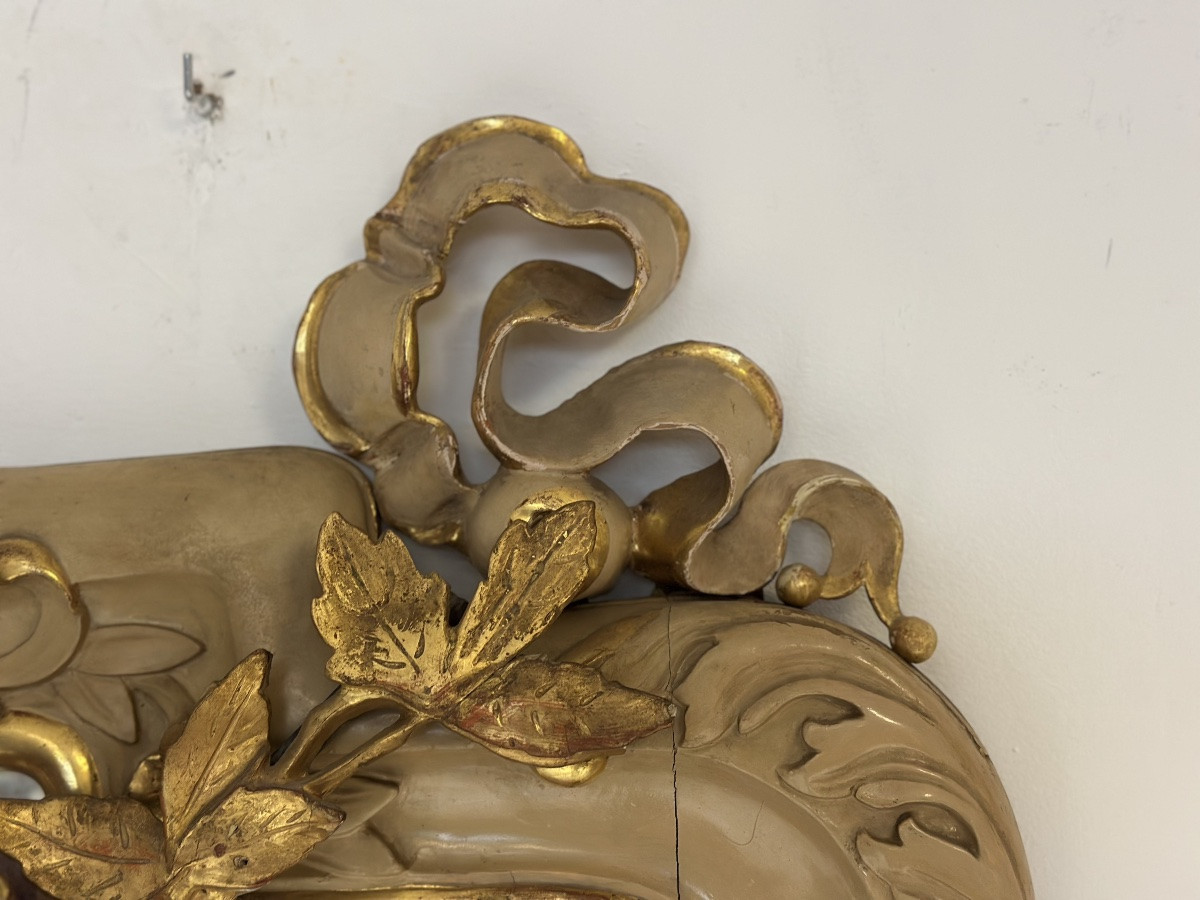 Specchiera laccata e dorata.Siena primi 800-photo-5