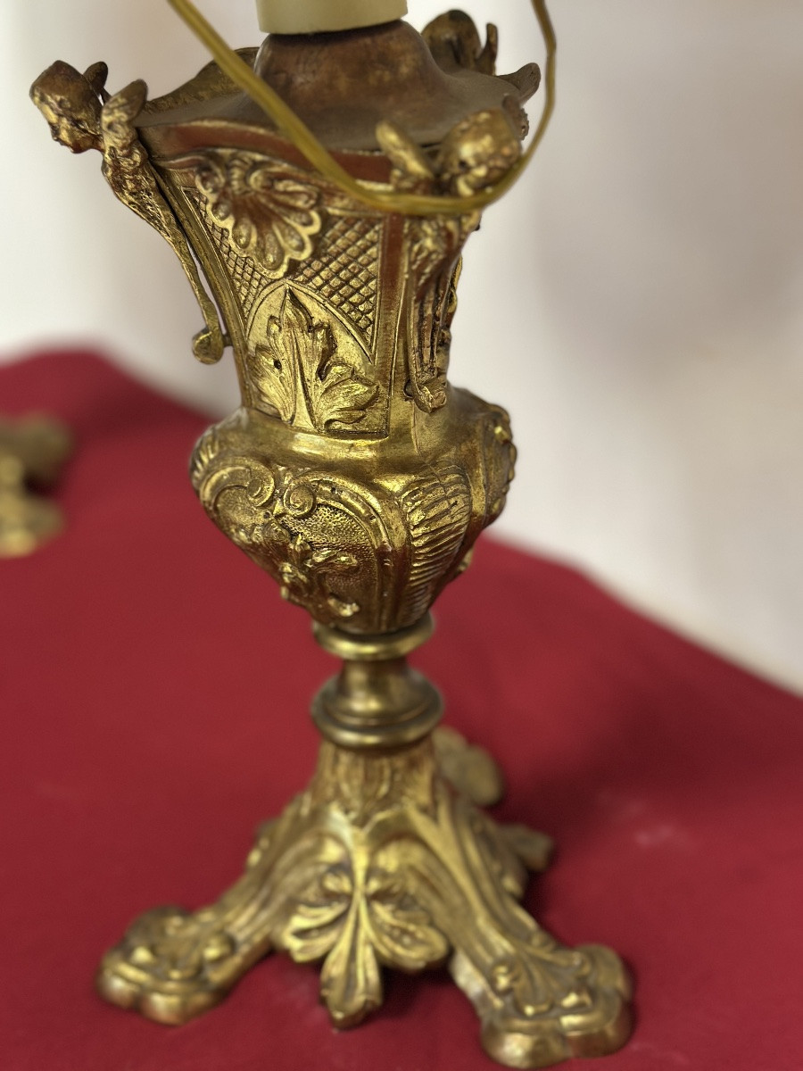 Coppia di lampade da comodino inizio XX secolo.-photo-6