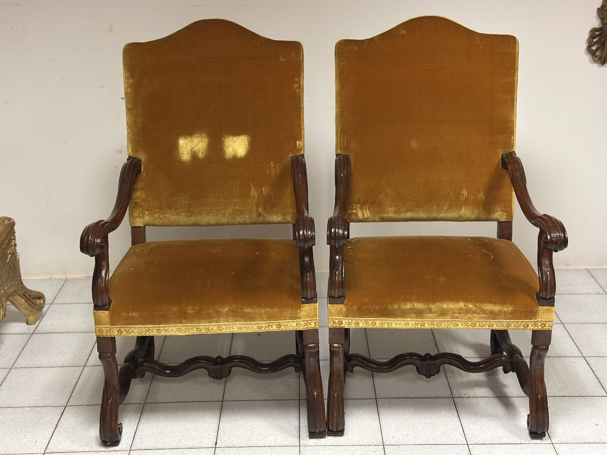 Coppia di troni a ossa di montone . Lombardia fine 600-photo-4