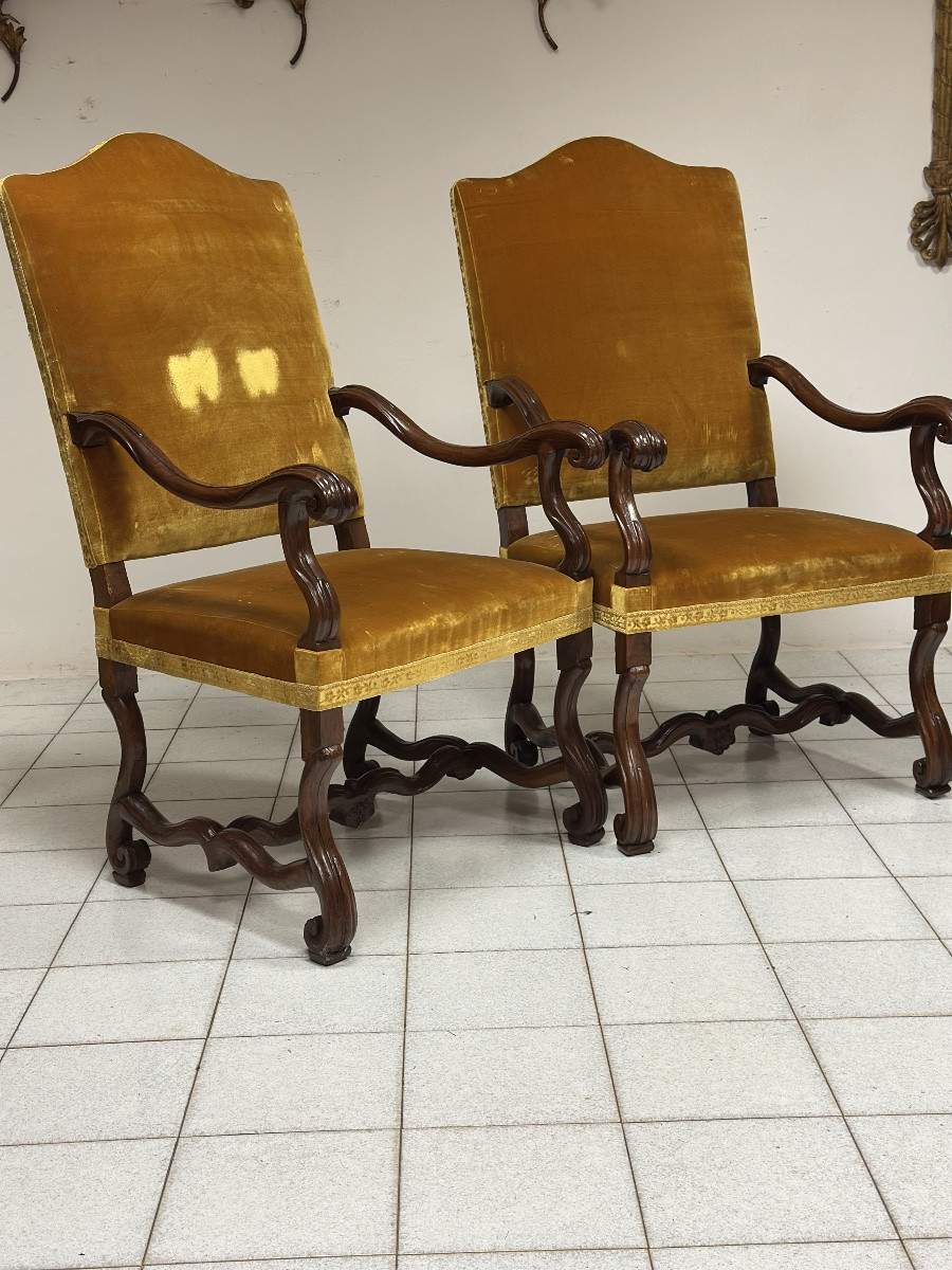 Coppia di troni a ossa di montone . Lombardia fine 600-photo-8