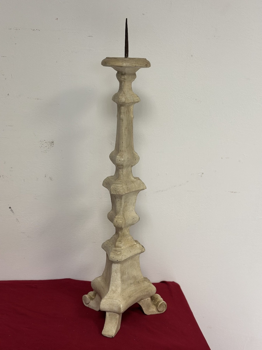 Candeliere Luigi XV laccato e dorato-photo-2