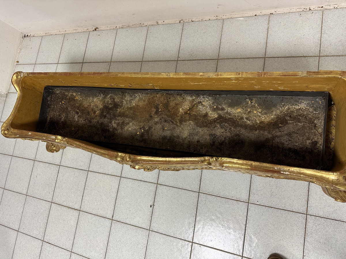 Fioriera in legno intagliato e dorato primi 800 -photo-3