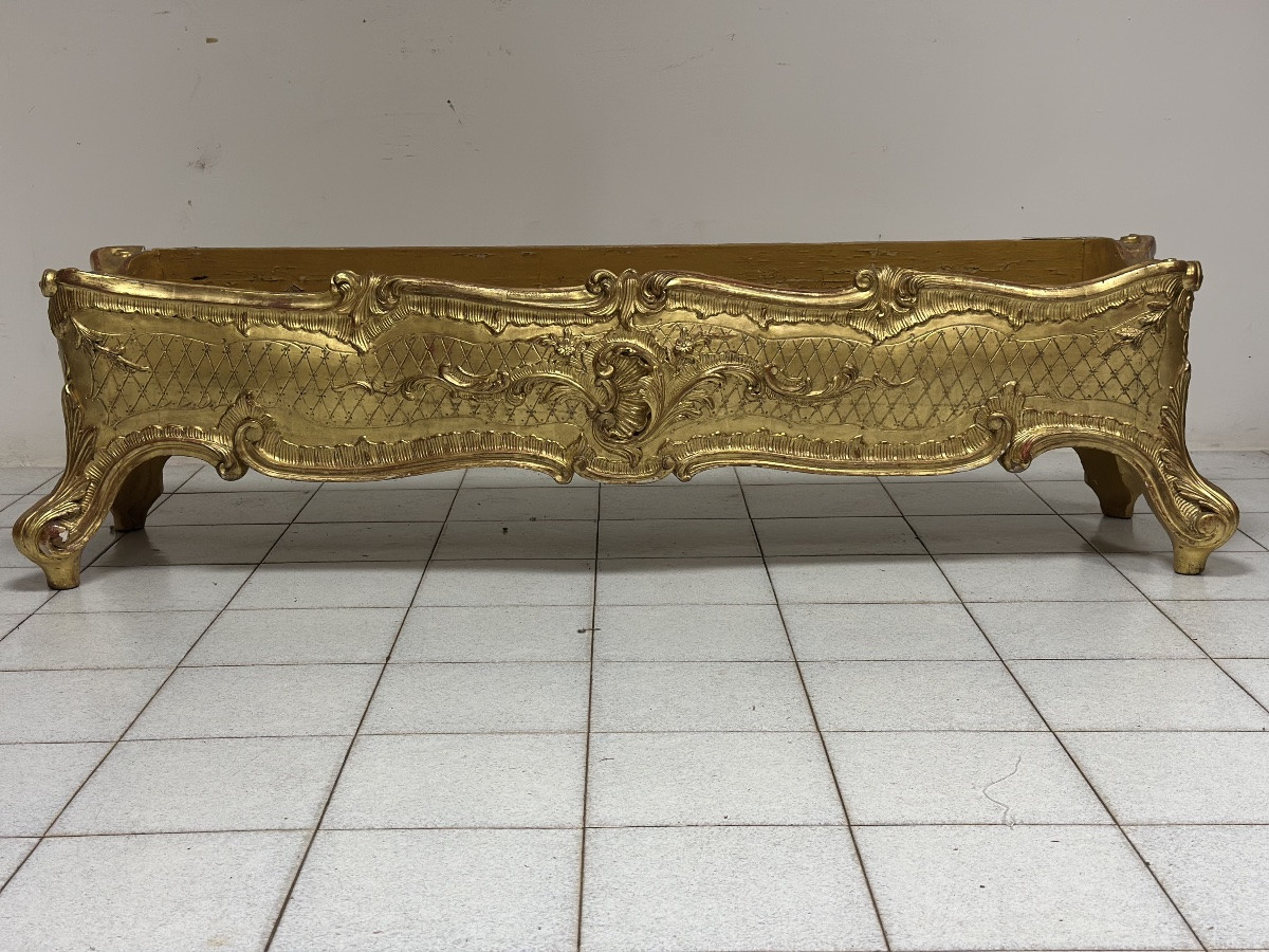 Fioriera in legno intagliato e dorato primi 800 -photo-6