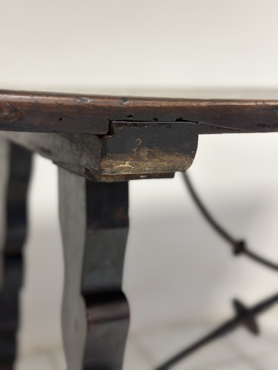 Tavolo a fratina in noce Luigi XIV . Lombardia epoca 600-photo-4