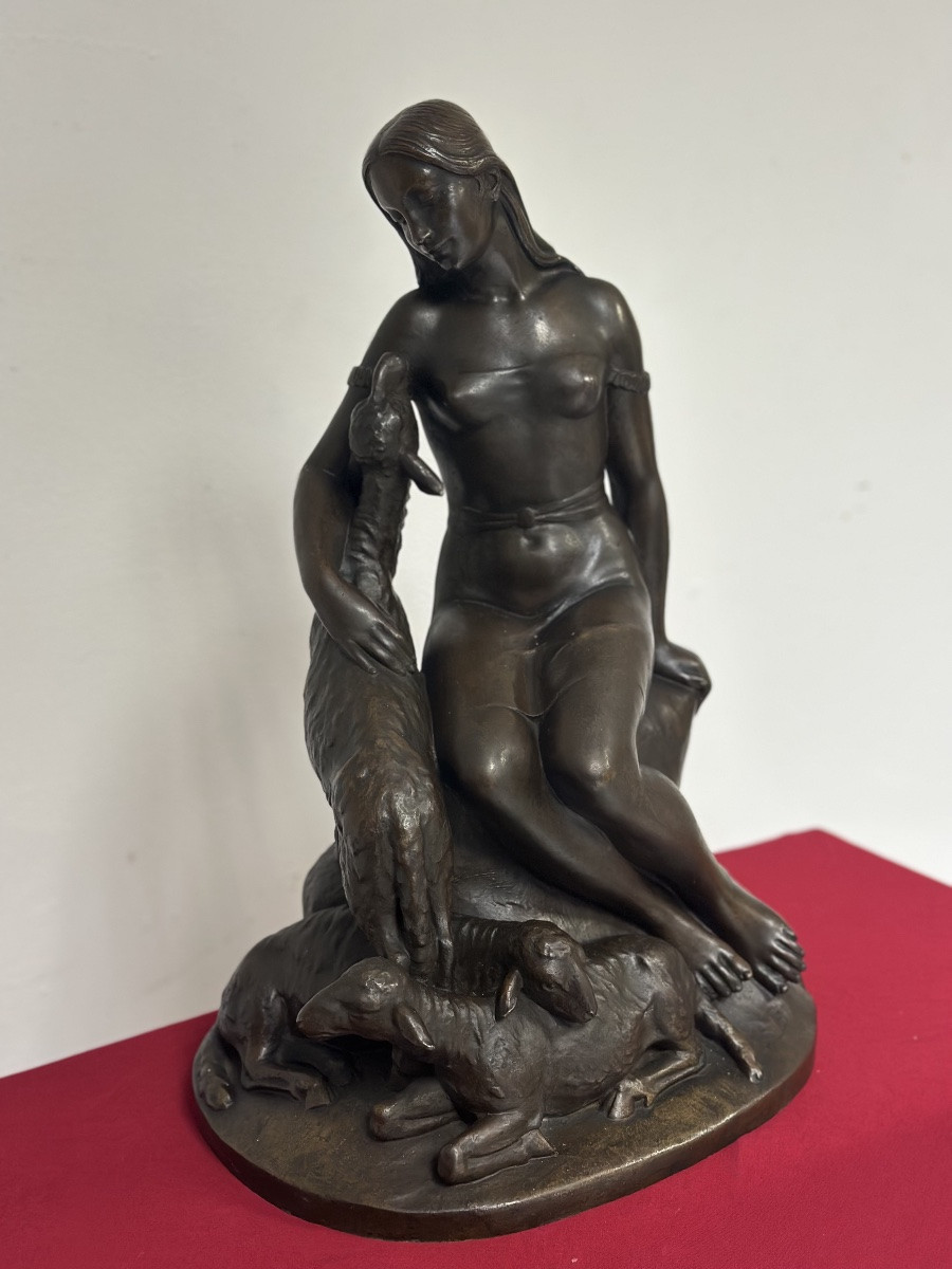 Scultura in bronzo fusione a cera persa inizio XX secolo-photo-3