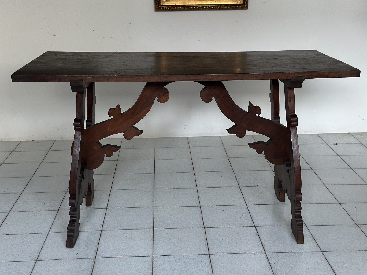 Tavolo fratino con gambe lira . Lombardia XVII secolo Prezzo -photo-1