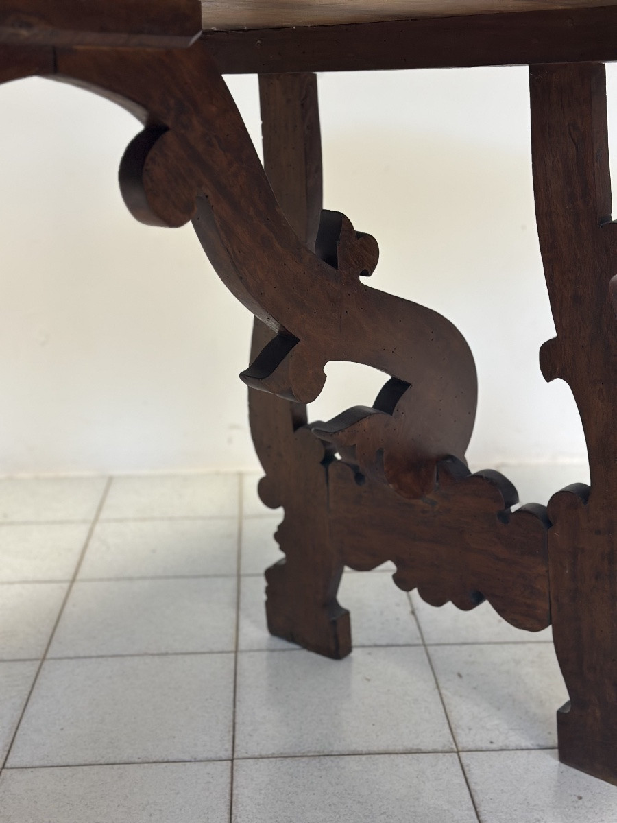 Tavolo fratino con gambe lira . Lombardia XVII secolo Prezzo -photo-6