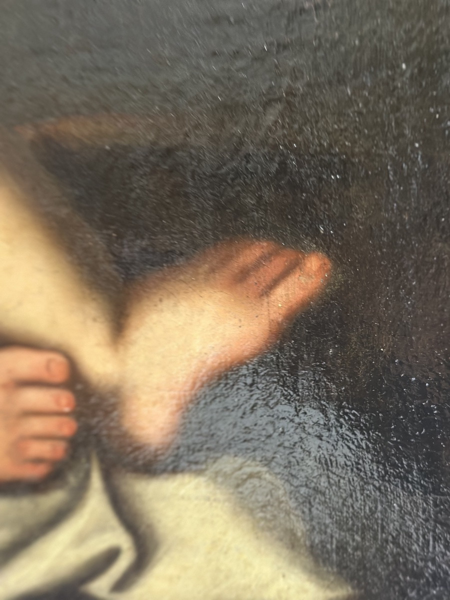 Olio su tela Bambino Gesù con croce XVII secolo Guido Reni (bottega) Prezzo di listino-photo-5