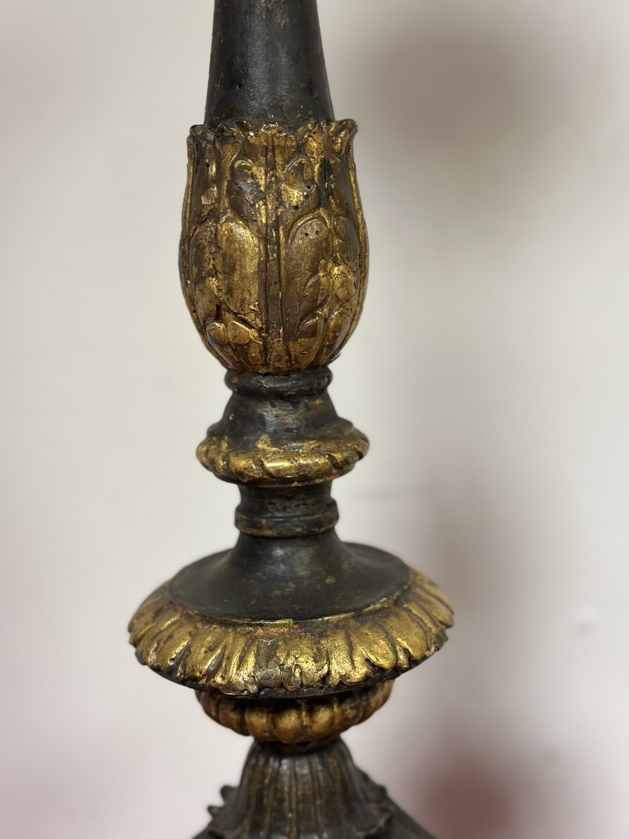 Coppia di candelieri Luigi XIV da palazzo. Lombardia 700 Prezzo di listino-photo-2