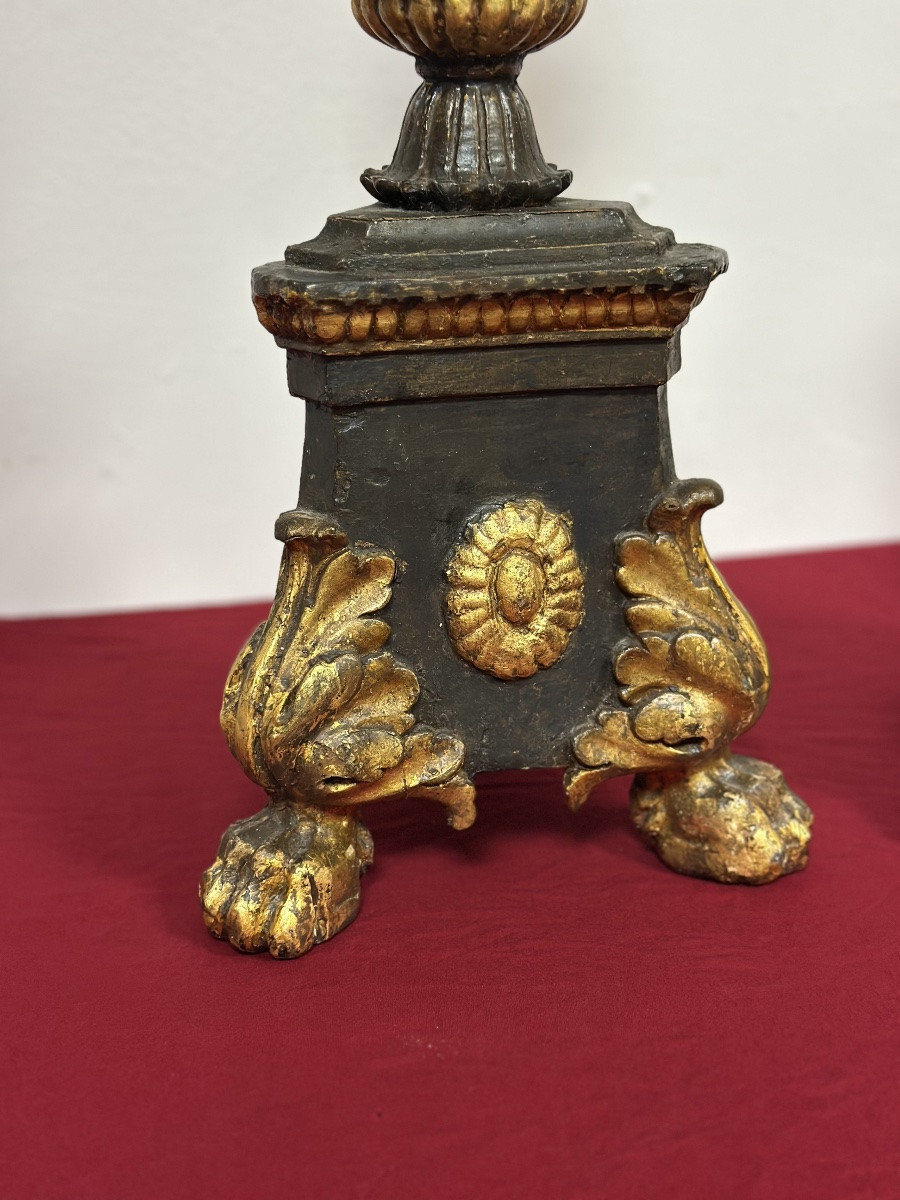 Coppia di candelieri Luigi XIV da palazzo. Lombardia 700 Prezzo di listino-photo-4