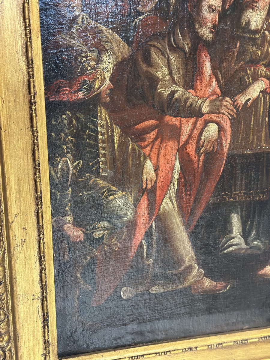 Sposalizio della Vergine. olio su tela ,scuola toledana, entourage di Luis Tristán.-photo-4