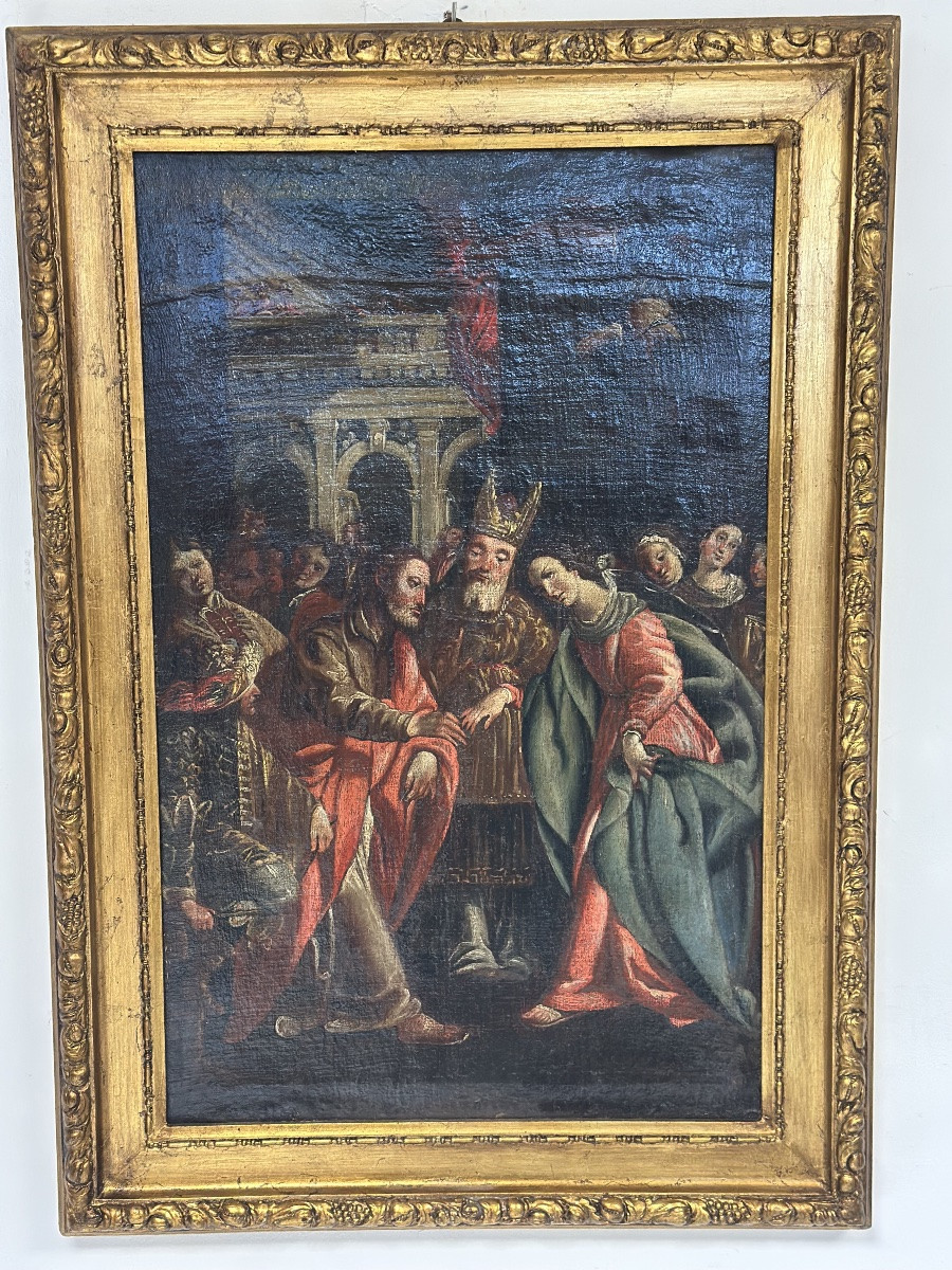 Sposalizio della Vergine. olio su tela ,scuola toledana, entourage di Luis Tristán.-photo-2