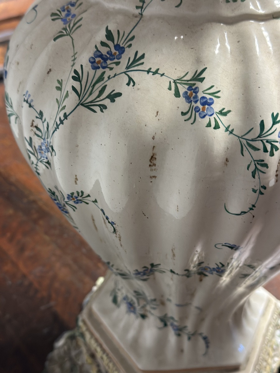 Vaso in maiolica dipinta . Bassano inizio xx secolo-photo-4