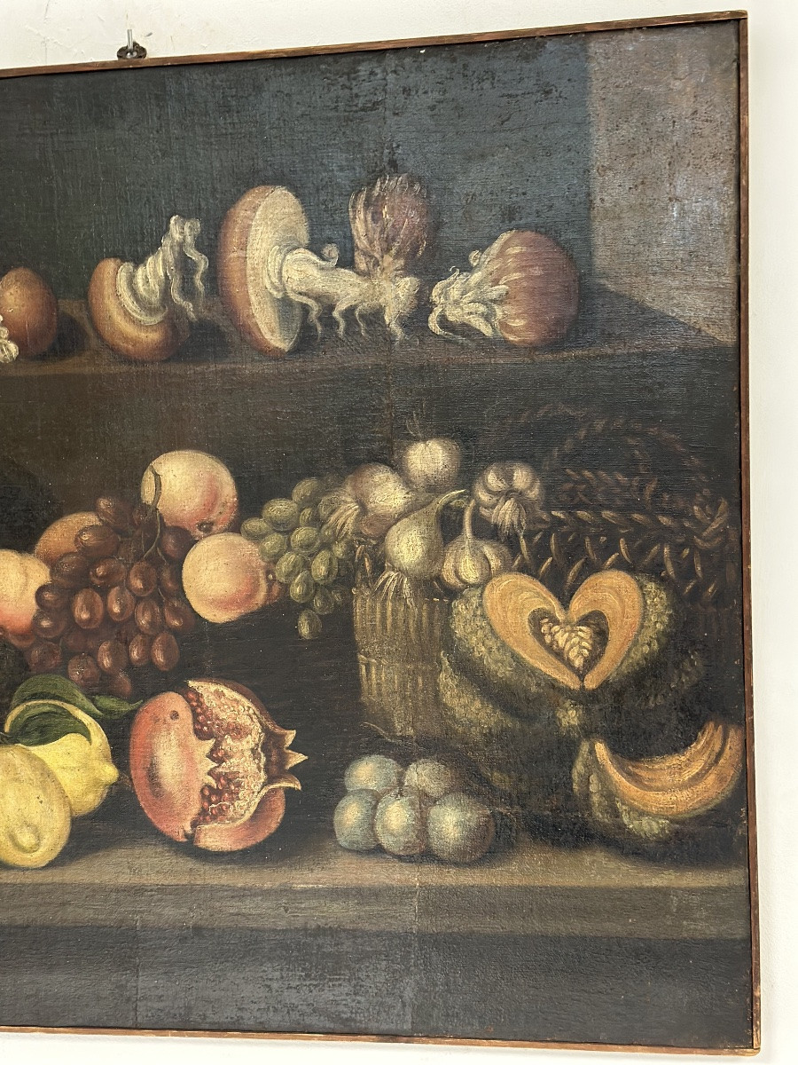 Olio su tela natura morta . XVII secolo inizio XVIII secolo-photo-3