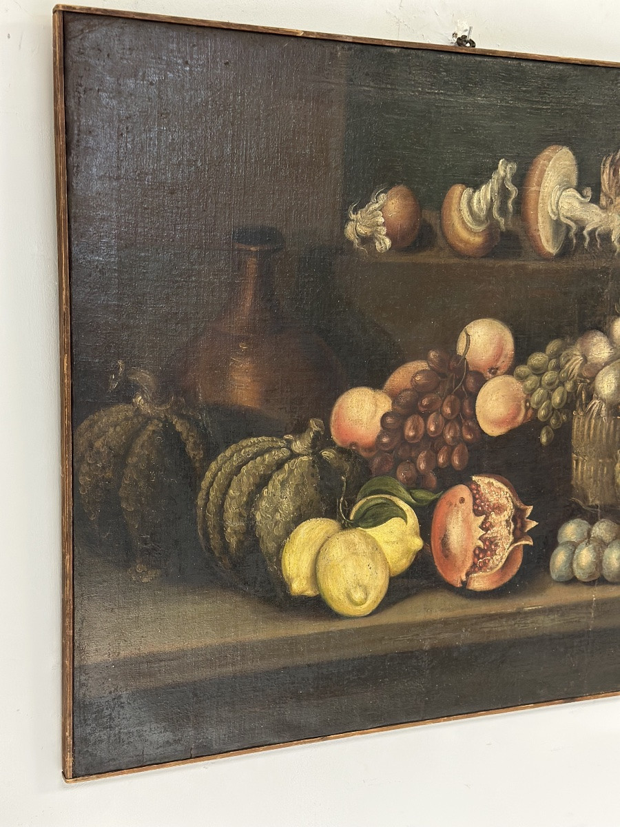 Olio su tela natura morta . XVII secolo inizio XVIII secolo-photo-6