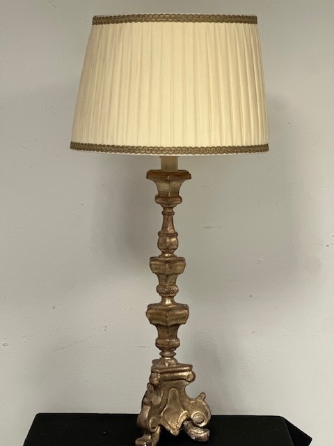 Candeliere Luigi XV con paralume . Lombardia XVIII secolo. Funzionante-photo-2