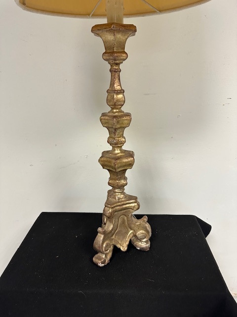 Candeliere Luigi XV con paralume . Lombardia XVIII secolo. Funzionante-photo-3