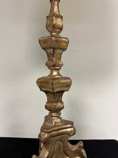 Candeliere Luigi XV con paralume . Lombardia XVIII secolo. Funzionante-photo-5