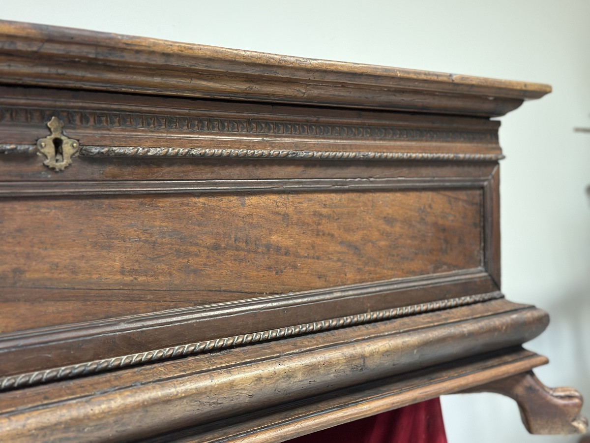 Cassapanca di noce . Firenze fine XVI inizio XVII secolo-photo-3