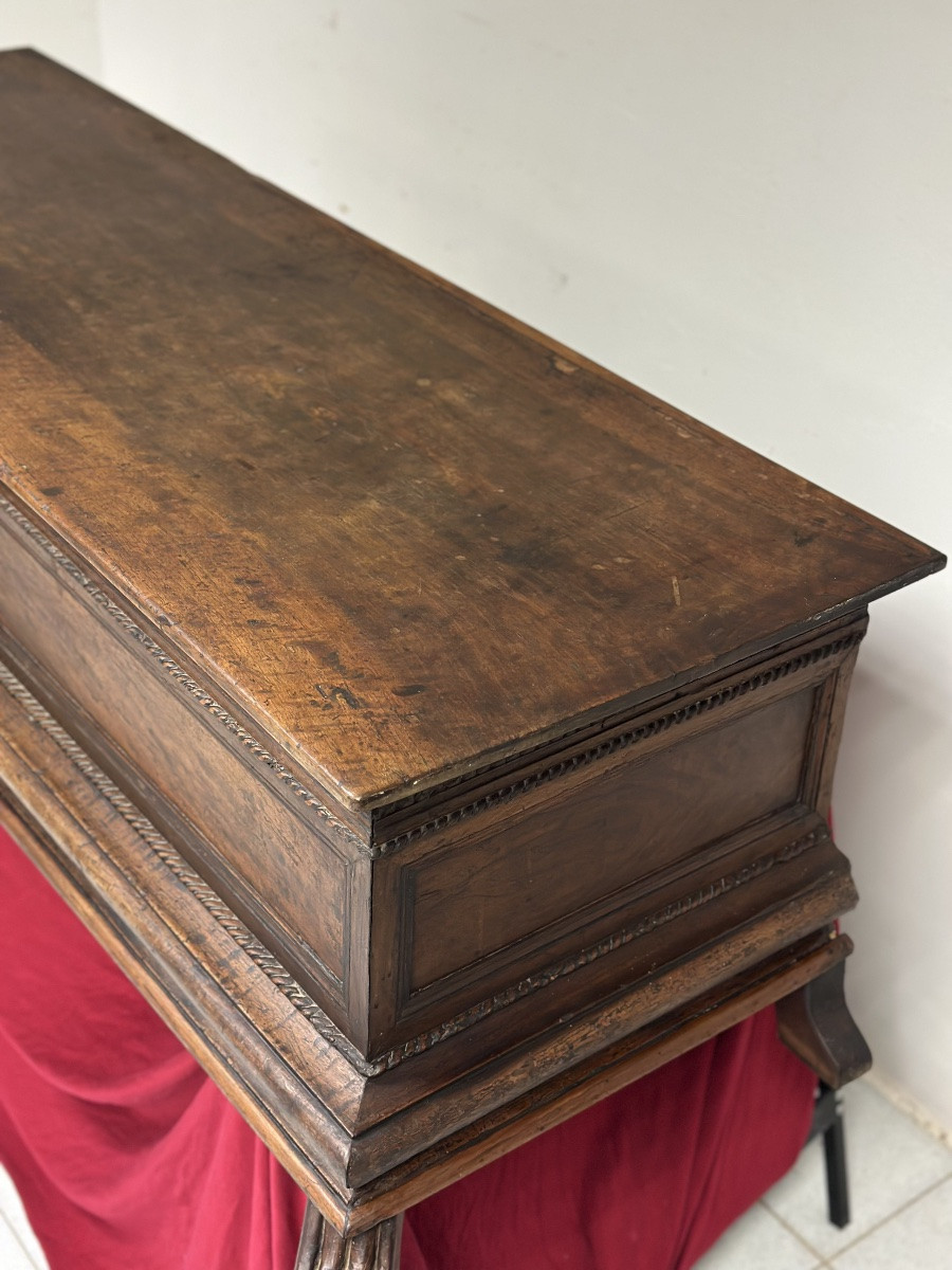 Cassapanca di noce . Firenze fine XVI inizio XVII secolo-photo-3