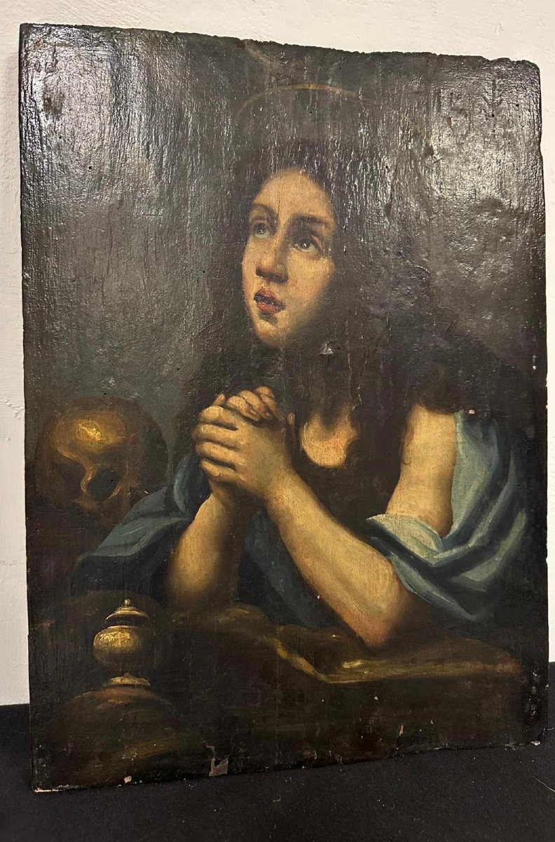 Carlo Dolci ( Bottega ) Maddalena penitente, olio su tavola. 600-photo-6