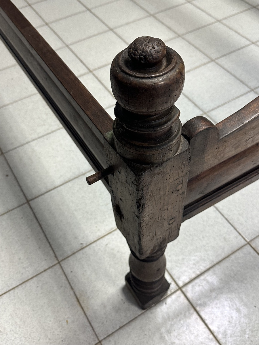 Letto lombardo Luigi XIV in noce . Epoca 600-photo-8