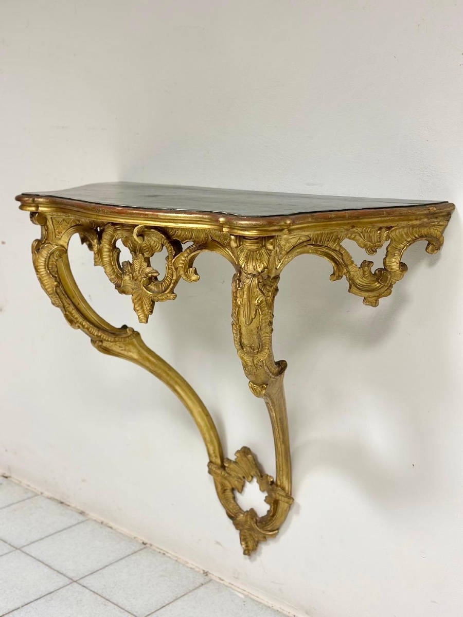 Consolle a goccia Luigi XV . Lombardia 700-photo-3