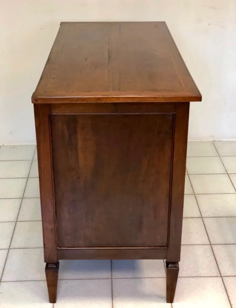 Cassettone Luigi XVI intarsiato . XVIII secolo-photo-7