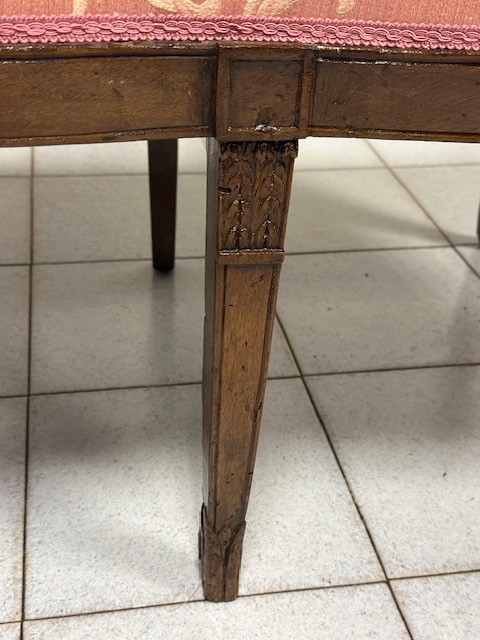 Divano Luigi XVI in noce. Venezia fine 700 Prezzo di listino-photo-7