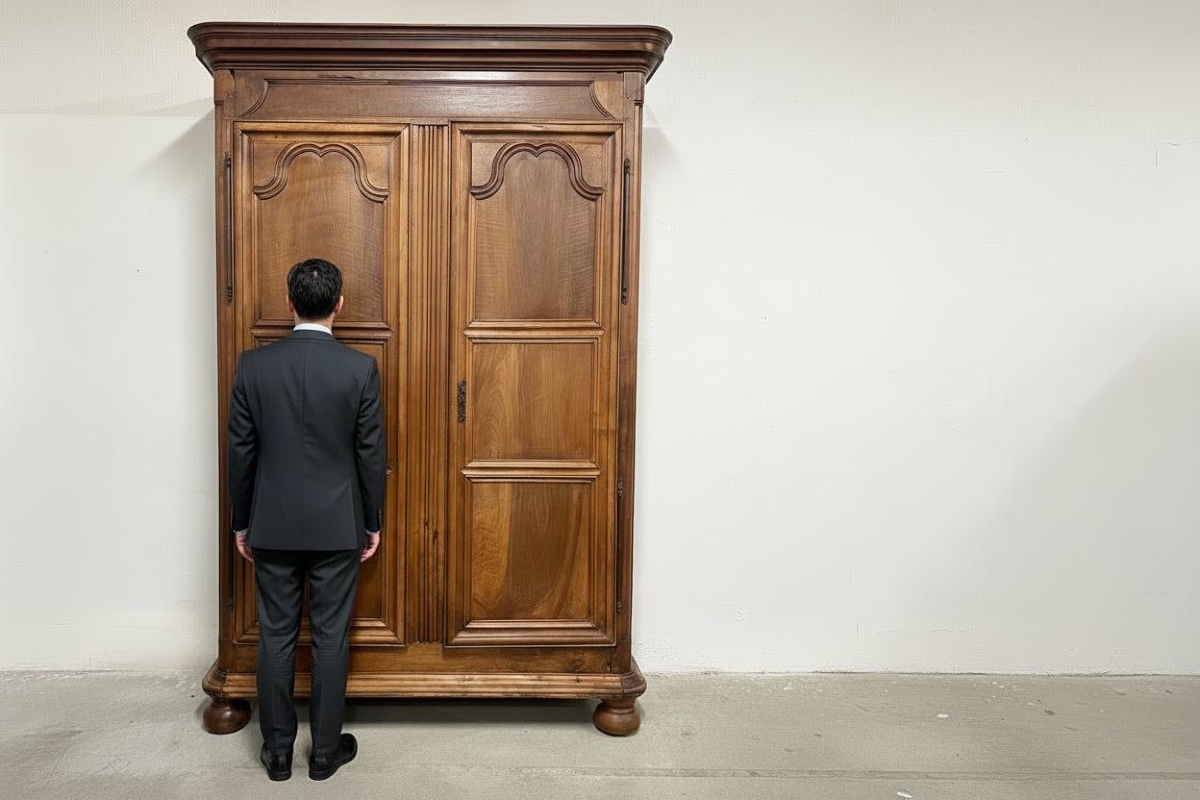 Grande armadio in noce da sagrestia. Parigi primi dell'700-photo-3