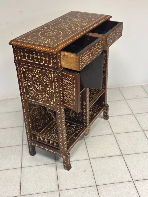 Credenza intarsiata alla maniera di Adriano Brambilla . Milano fine XIX secolo-photo-6